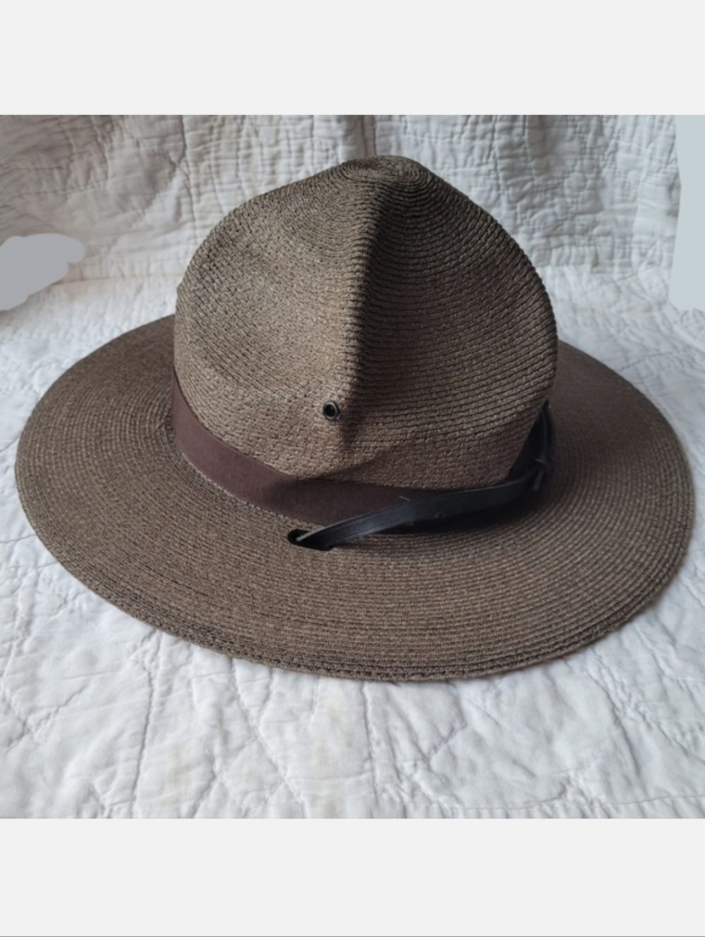 THE LAWMAN GENUINE MILAN SHERRIFF RANGER HAT BUCKLE STRAP *needs shaping SIZE 7